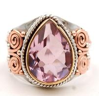 Pink Kunzite Tri Color Ring 202//196